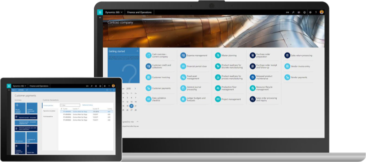 Screenshot Microsoft Dynamics 365 Finance & Operations